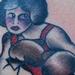 Tattoos - Old School Lady Boxer Tattoo - 60171